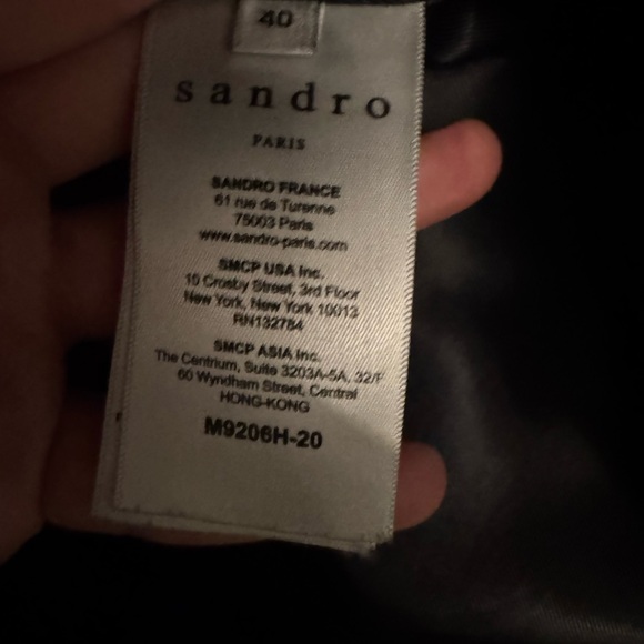 Women's Black Coat with Fur Trim - Picture 6 of 6